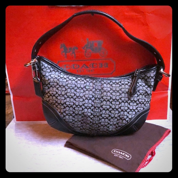 Coach Handbags - Coach EUC Soho Signature Small Hobo 6351 Dustbag